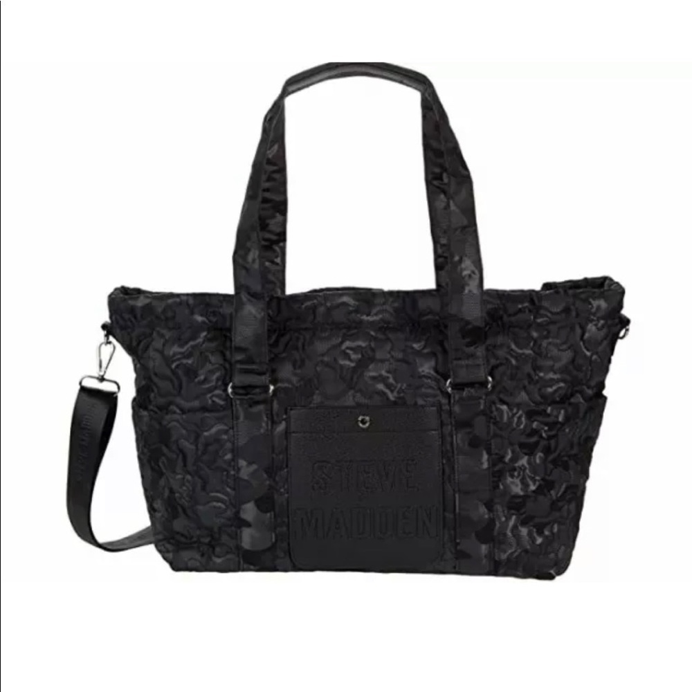 Steve Madden Quilted Camo Nylon Weekend Bag Weekender Gym Bag